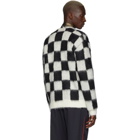 Needles Off-White and Black Mohair Checkered Cardigan
