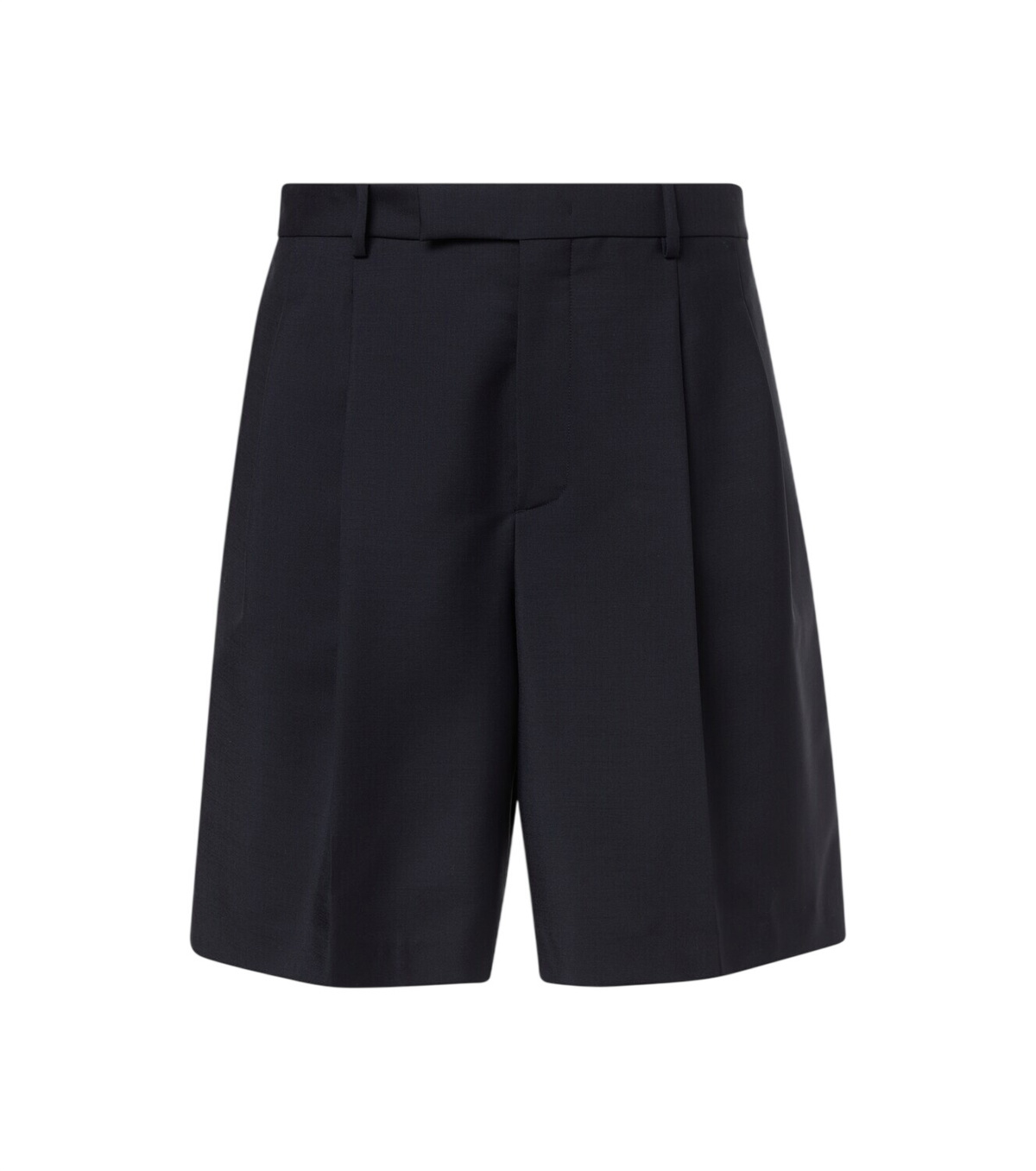 Jil Sander - Wide-Leg Pleated Cotton-Canvas Shorts - Black Jil Sander