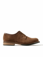 Grenson - Camden Leather-Trimmed Suede Derby Shoes - Brown