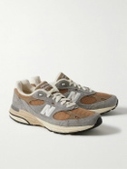 New Balance - 993 Suede and Nubuck-Trimmed Mesh Sneakers - Gray