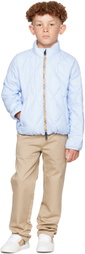 Burberry Kids Blue Quilted Nylon Jacket