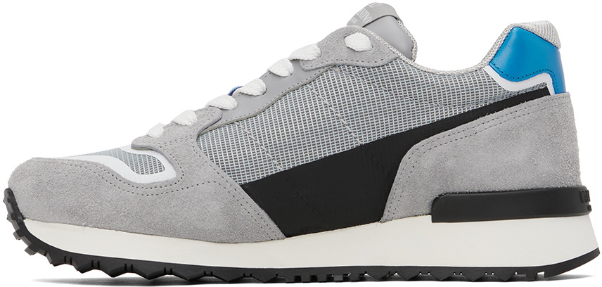 Valentino Garavani★グレー＆ブルー V-Logo Pace スニーカー Valentino Garavani Gray & Blue V-Logo Pace Sneakers