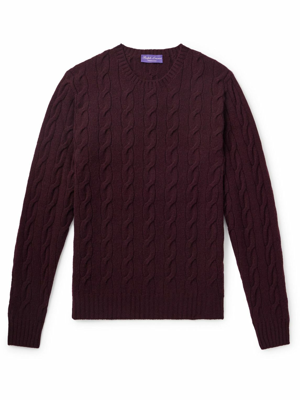 Ralph Lauren Purple label - Slim-Fit Cable-Knit Cashmere Sweater