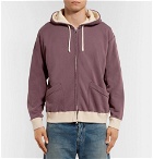 Chimala - Contrast-Trimmed Loopback Cotton-Jersey Hoodie - Men - Grape