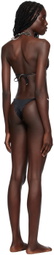 Louisa Ballou Black Mini Ring Bikini