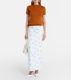 Shushu/Tong Lace-trimmed linen top