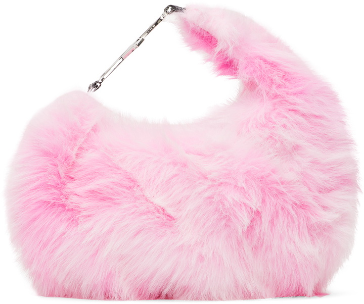 Photo: 1XBLUE SSENSE Exclusive Pink Faux-Fur Bag