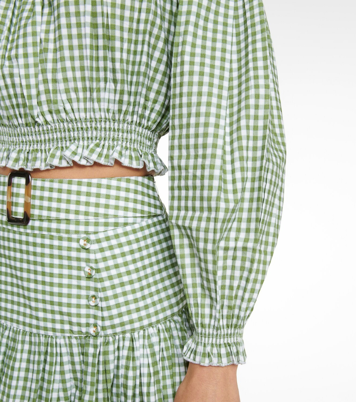 Alexandra Miro Gingham cotton crop top