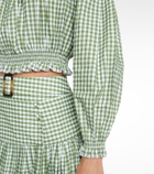 Alexandra Miro Gingham cotton crop top
