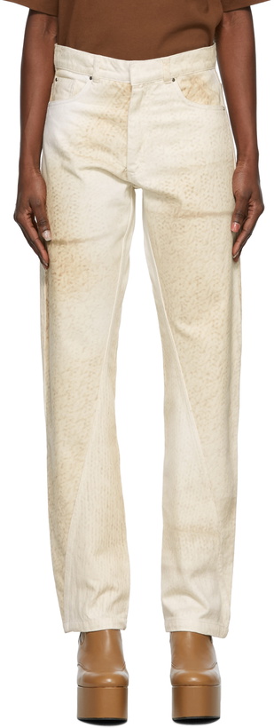 Photo: Bianca Saunders Beige Wrangler Edition Knit Where Jeans