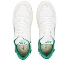 Autry Men's CLC Low Leather Sneakers in White/Green