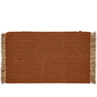 ferm LIVING Block Door Mat in Dark Brick/Natural