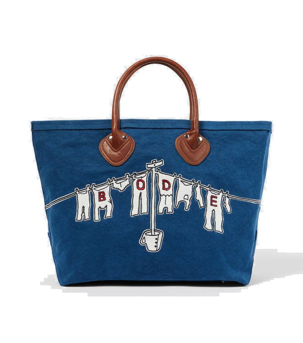 BODE トートバッグ Laundry embroidered canvas tote bag in white - Bode | Mytheresa