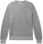 Brunello Cucinelli - Striped Ribbed Cashmere Sweater - Gray