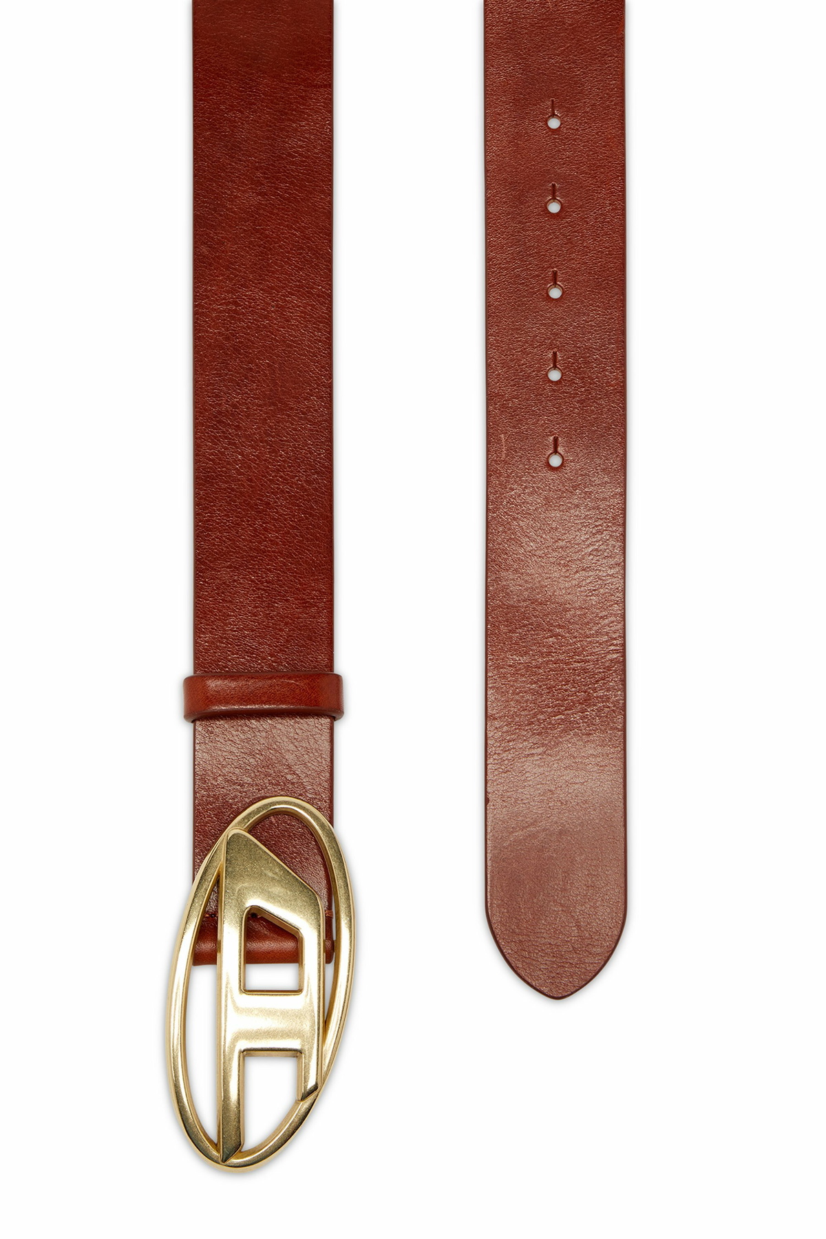 Diesel 4 cm leather belt with Oval D buckle - Belts - Unisex - Multicolor