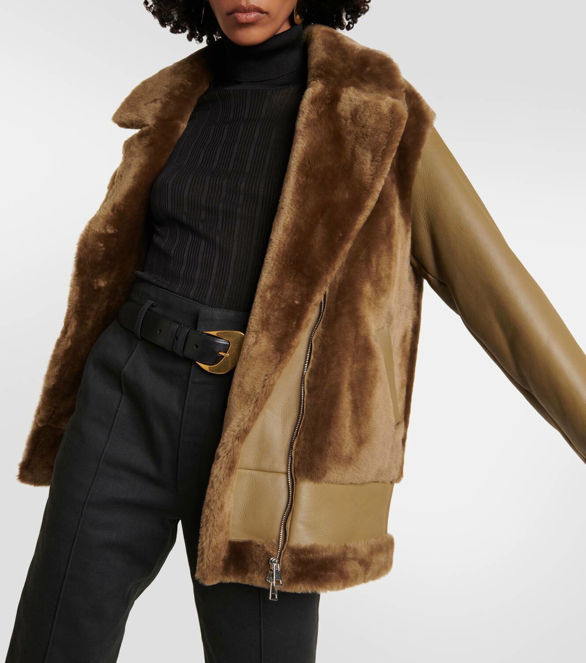 Blancha Leather and shearling jacket Blancha