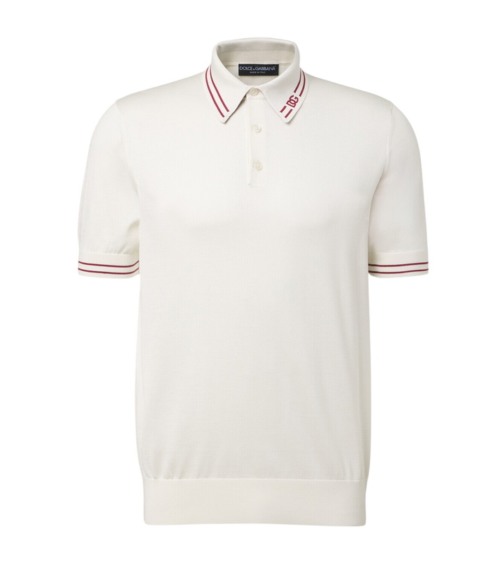 Photo: Dolce&Gabbana DG silk polo shirt