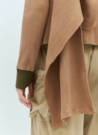 Charlie Constantinou Panelled Waffle Top With Scarf