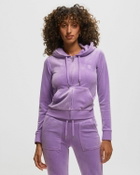 Juicy Couture Classic Velour Robertson Zip Hoodie Purple Womens Zipper
