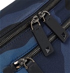 Valentino - Camouflage-Print Nylon Belt Bag - Men - Navy