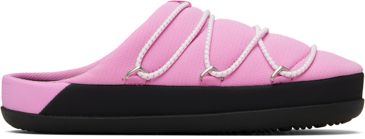 Photo: Moon Boot Pink Soft Slipper Loafers
