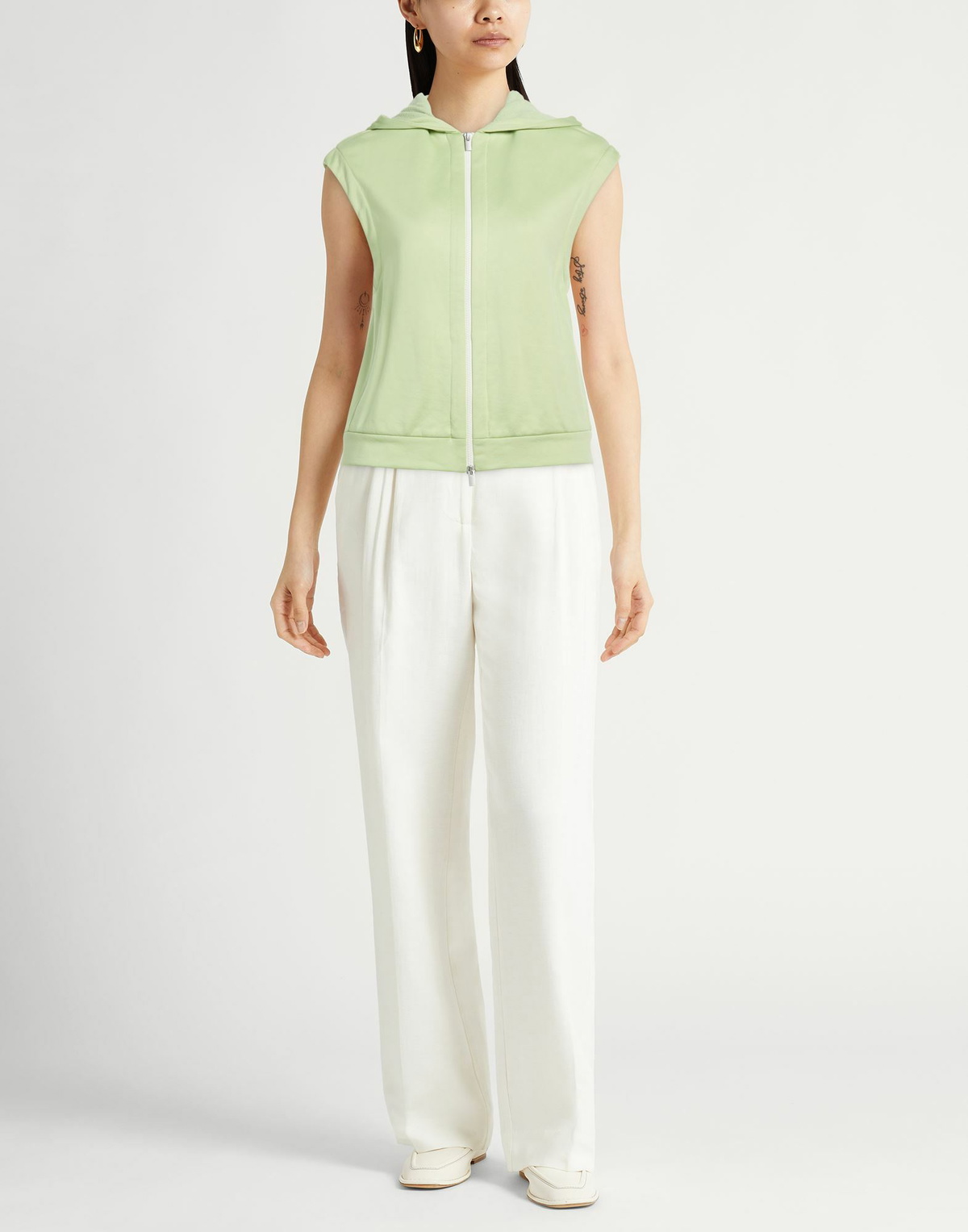 Peserico Easy Womens Sweatshirt in Lime green