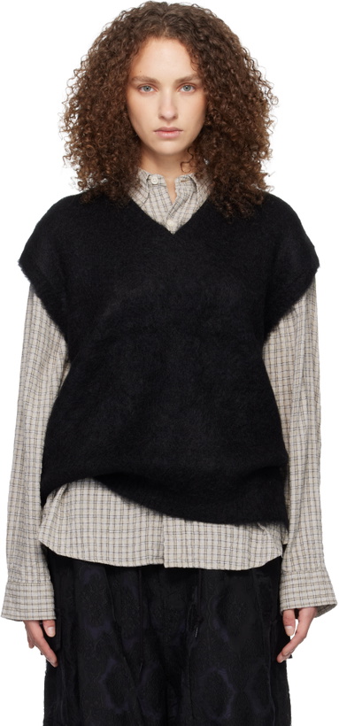 Photo: NEEDLES Black Mohair Knit Vest