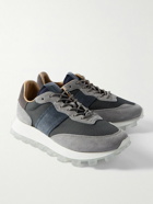 Tod's - Allacciata Mesh and Suede Sneakers - Gray