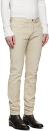 TOM FORD Beige Corduroy 12 Waves Slim Jeans