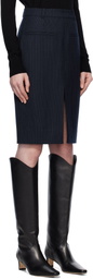 ANINE BING Navy Kora Midi Skirt