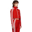 adidas Originals Red Cropped Track Jacket
