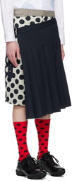 Charles Jeffrey LOVERBOY Navy & Beige Waisted Skort