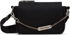 Palm Angels Black Metallic Logo Plate Crossbody Bag