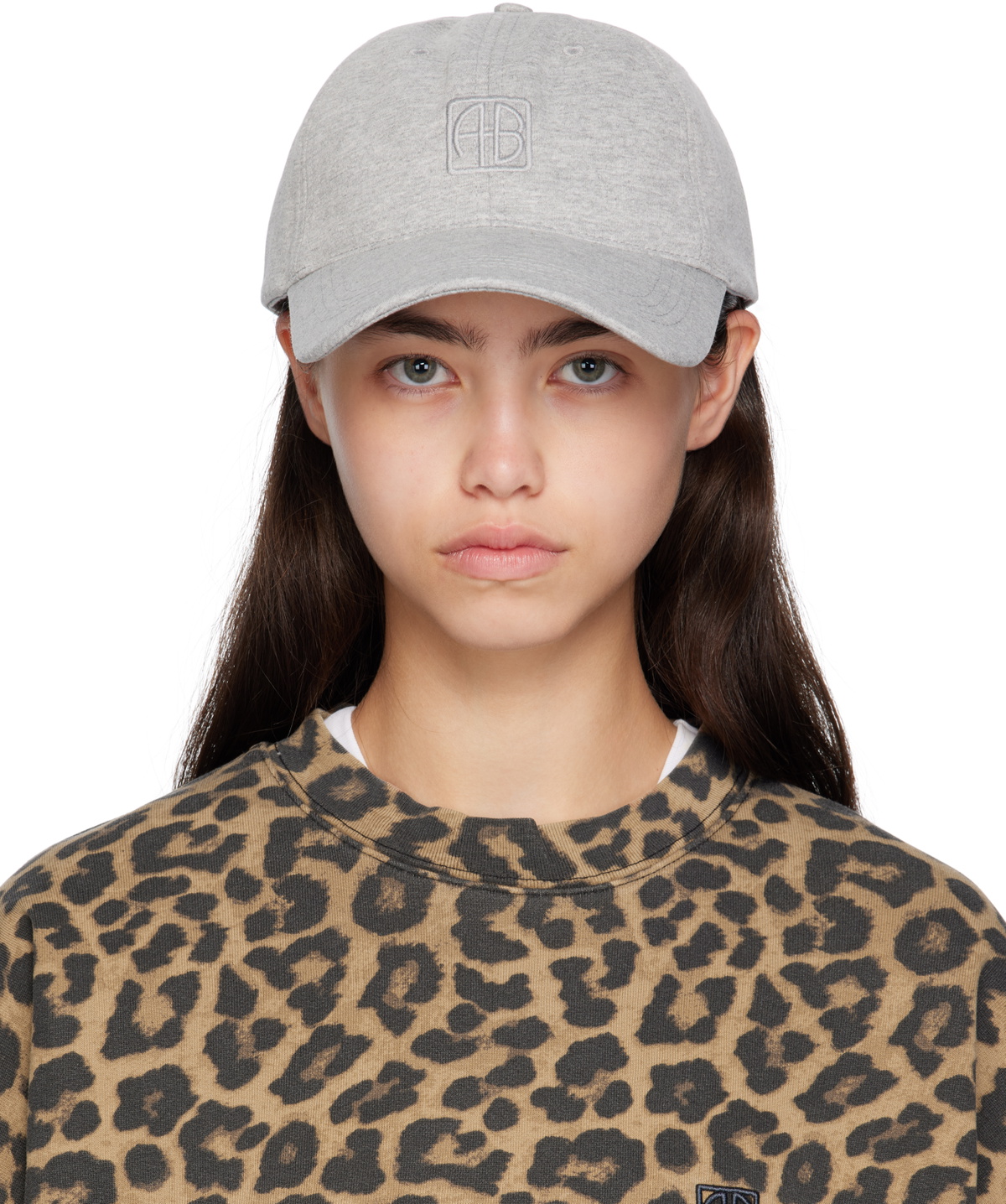 ANINE BING Gray Jeremy Baseball Cap ANINE BING display picture 1