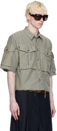 Dries Van Noten Gray Overdyed Shirt