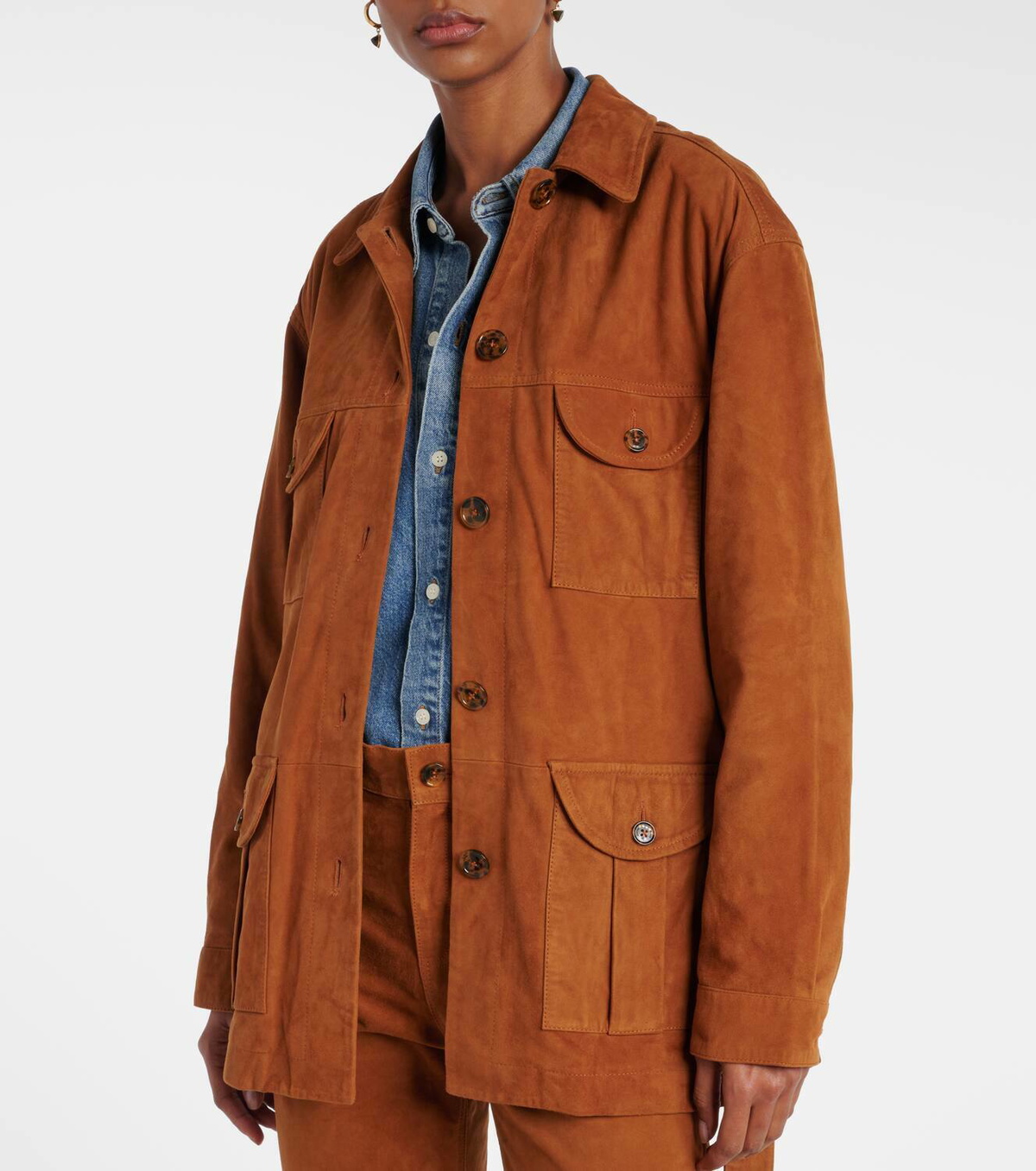 Blazé Milano Viva Sahariana belted suede jacket