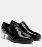 Noir Kei Ninomiya x Jimmy Choo crystal-embellished leather derby shoes