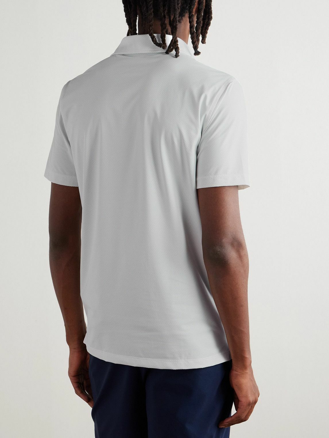 G/FORE - Stretch-Jacquard Golf Polo Shirt - Gray
