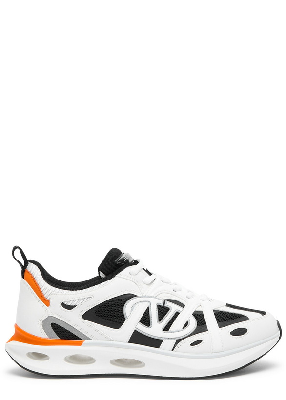 Photo: Valentino Vlogo Easyjog Panelled Mesh Sneakers White And Black
