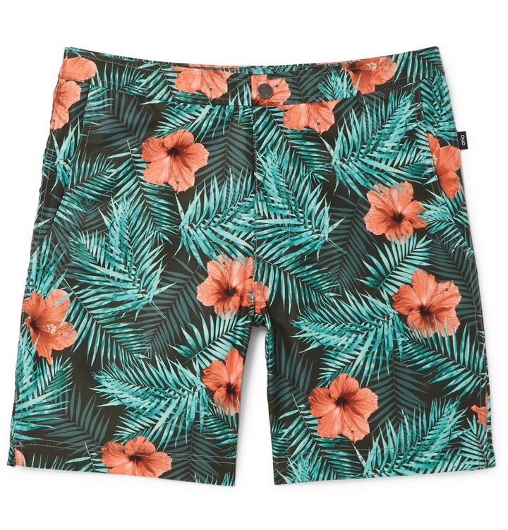 Photo: Onia - Calder Long-Length Printed Swim Shorts - Men - Green