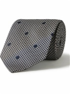 Kingsman - Drake's 8cm Polka Dot Silk-Grenadine Jacquard Tie