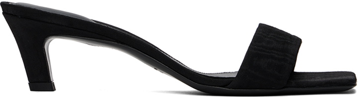 Photo: TOTEME Black 'The Mule' Heeled Sandals