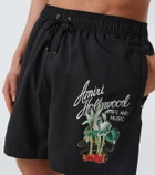 Amiri Printed swim trunks