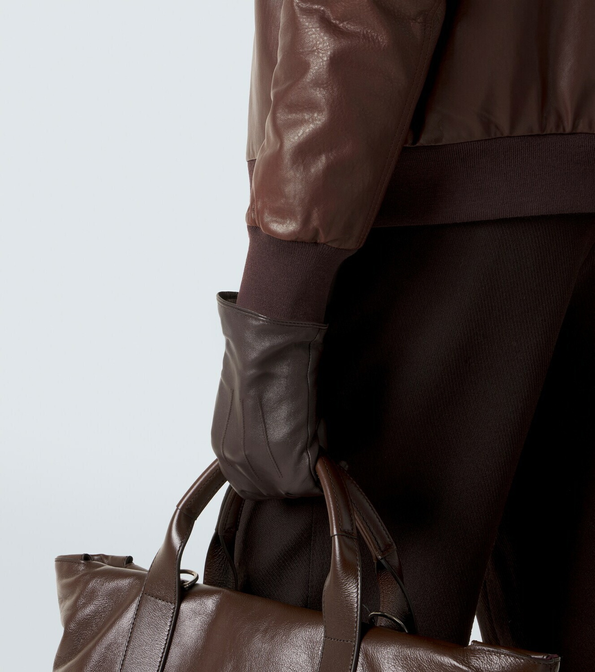 Brioni Leather bomber jacket