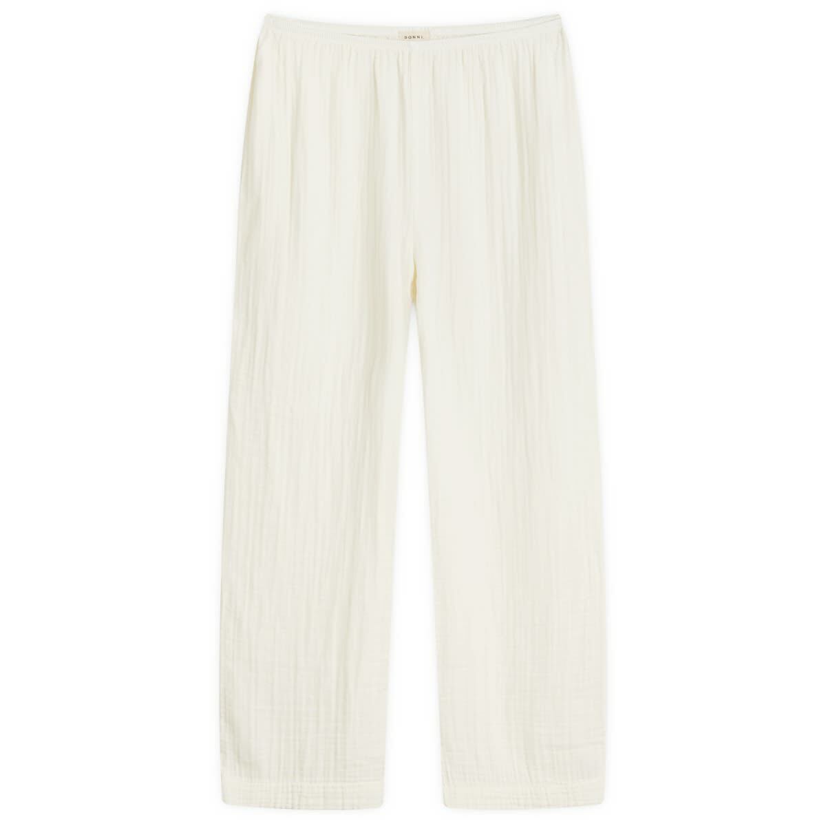 DONNI. Women's Bubble Crop Simple Pant in Creme