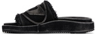 Diesel Black Sa-Slide D Oval Sandals