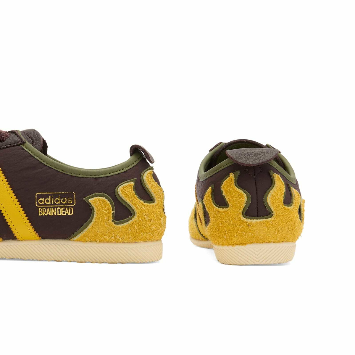 Adidas x Brain Dead Japan Lo Sneaker in Shadow Brown/Hazy Yellow/Off White