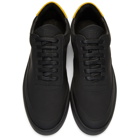 Filling Pieces Black and Yellow Low Mondo Ripple Sneakers