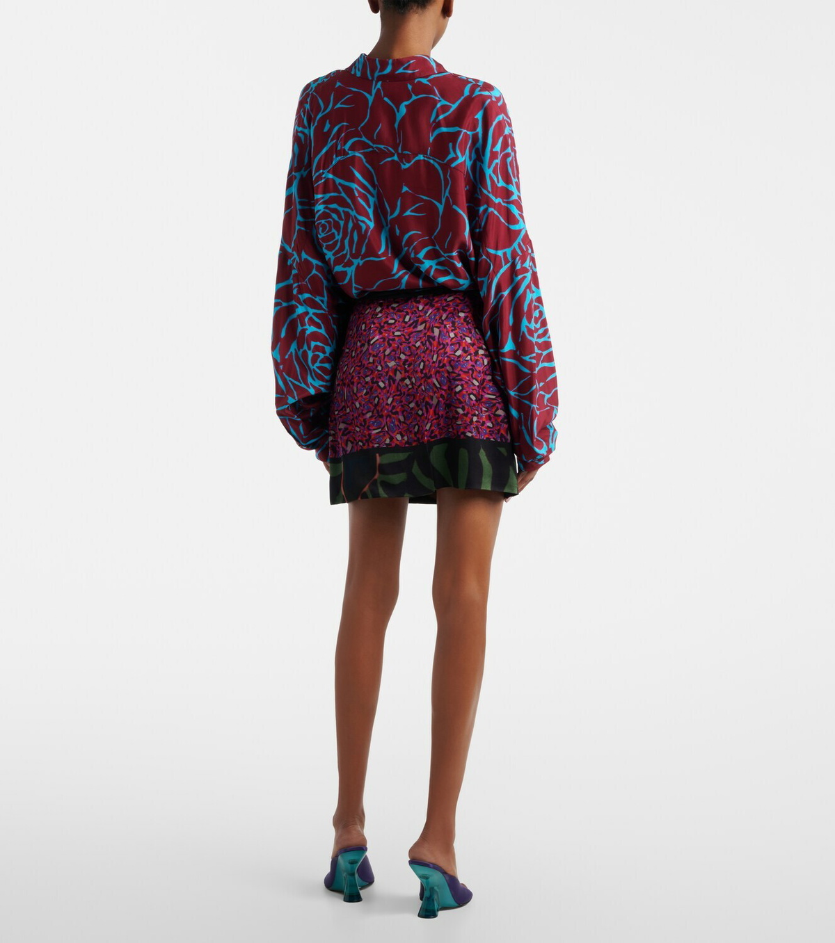 Dries Van Noten Gabrinas printed wrap miniskirt