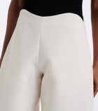 Alaïa Wool crêpe barrel-leg pants